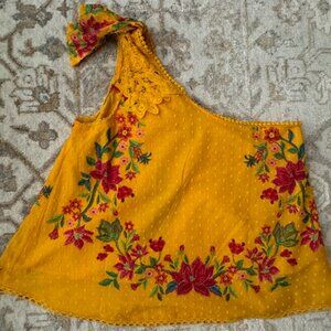 Farm Rio Flower Dream One Shoulder Blouse